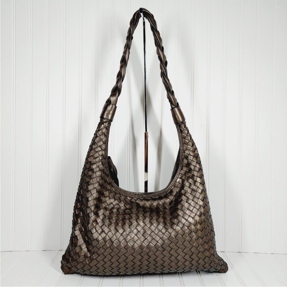 Handbags - NWT Handbag Leather With Tassel Zipper Closure And Braided Strap in Bronze